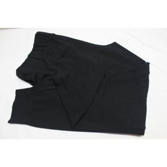 Isabel by Ingrid + Isabel black French terry drawstring tapered leg lounge pants - Picture 10 of 11